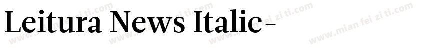Leitura News Italic字体转换